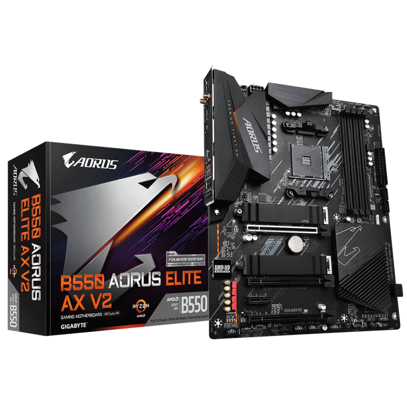 Дънна платка GIGABYTE B550 AORUS ELITE AX V2 Socket AM4 - Image 5