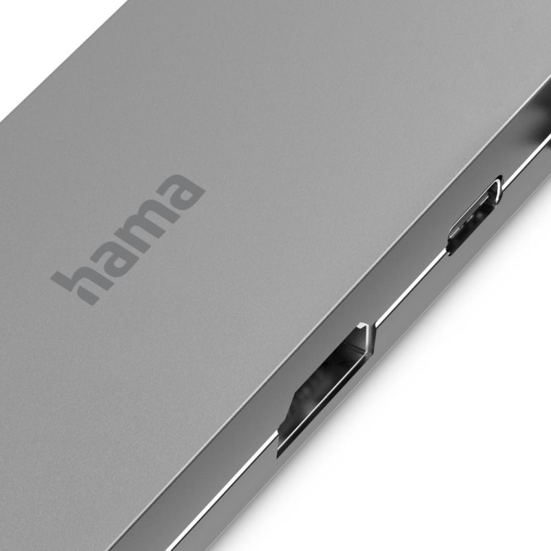 USB-C хъб, 5-портов, 2 x USB-A, 1 x USB-C, 1 x HDMI, 1х LAN, Сив - Image 6