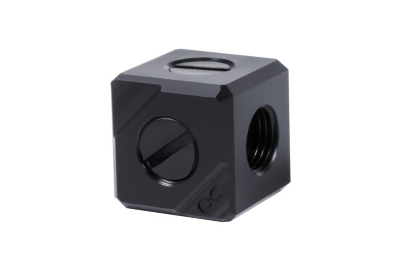 Терминал за свързване Alphacool Eiszapfen, G1/4 IT, 5 посочвен, Черен - Image 3