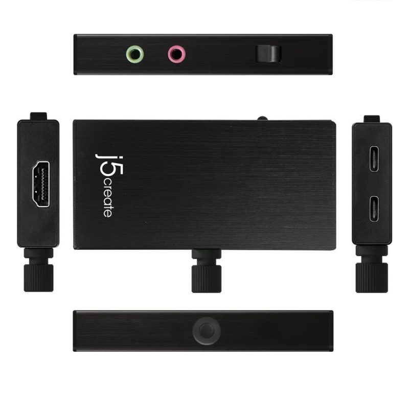 Кепчер адаптер j5 create JVA02, HDMI към USB-C, PD, Черен - Image 2