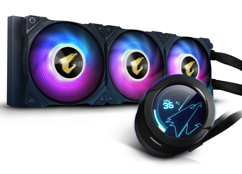 Охладител за процесор Gigabyte AORUS WATERFORCE X 360, LCD Display, RGB