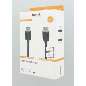 Кабел HAMA 200697, DisplayPort мъжко - DisplayPort мъжко, 3 m, Ultra-HD 4K, Двойно-екраниран, Черен - Image 2