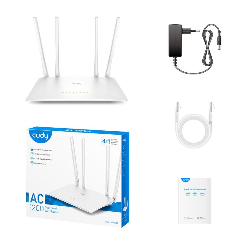 Безжичен рутер Cudy WR1200, V2.0, 2.4/5 GHz, 300 - 867 Mbps, 10/100/ - Image 5