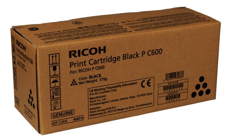 Тонер касета RICOH Print Cartridge P C600, 17000 p, Черен - Image 2