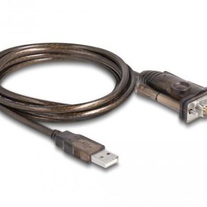 Адаптер Delock USB 2.0 Type-A - Serial RS-232 D-Sub 9 pin мъжко, 1.5 m