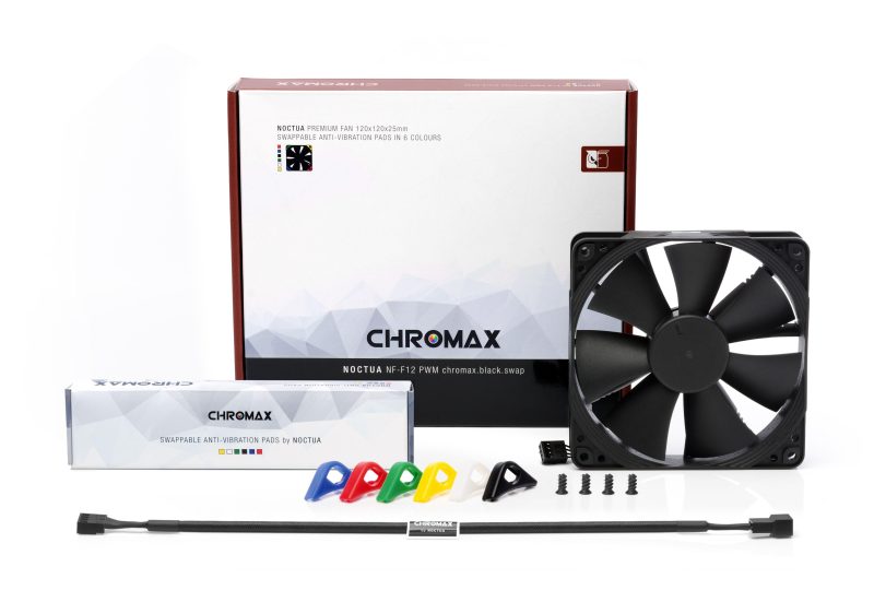 Вентилатор Noctua 120mm NF-F12 PWM Chromax.black.swap - Image 2