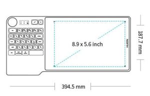 Графичен таблет HUION Inspiroy Keydial KD200, USB-C, Bluetooth, Metal Grey - Image 6