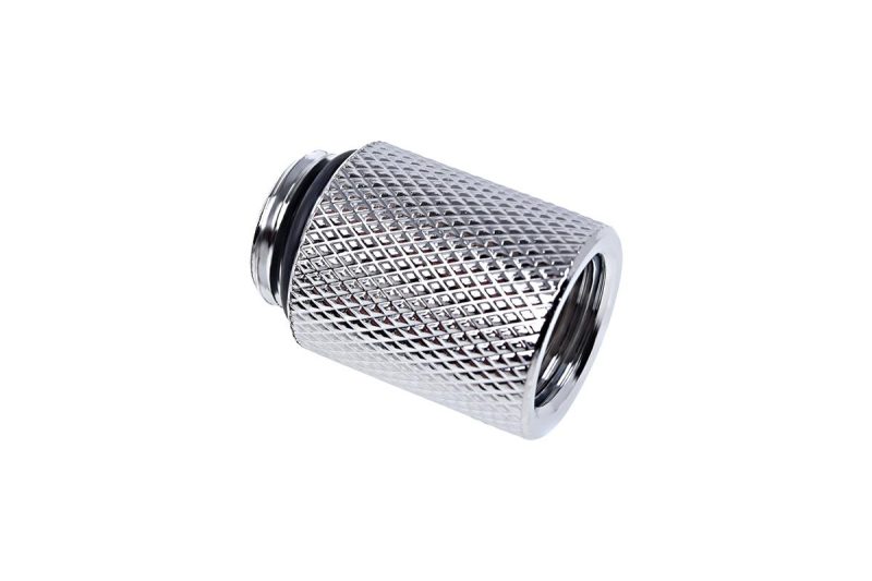 Удължител Alphacool Eiszapfen, 20 mm, G1/4 външна към G1/4 вътрешна резба, Сребрист - Image 3