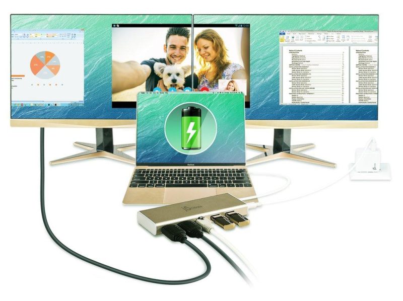 Докинг станция j5 create JCD381, USB-C, 2x HDMI, USB 3.1, PD 2.0, LAN - Image 4