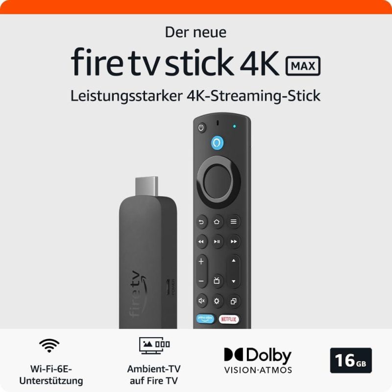 Мултимедиен плеър AMAZON Fire TV Stick Max Gen2, Wi-Fi 6, Alexa, Черен - Image 2
