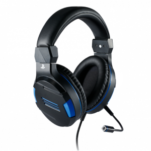 Геймърски слушалки Nacon Bigben PS4 Official Headset V3, Микрофон, Черен/Син - Image 3