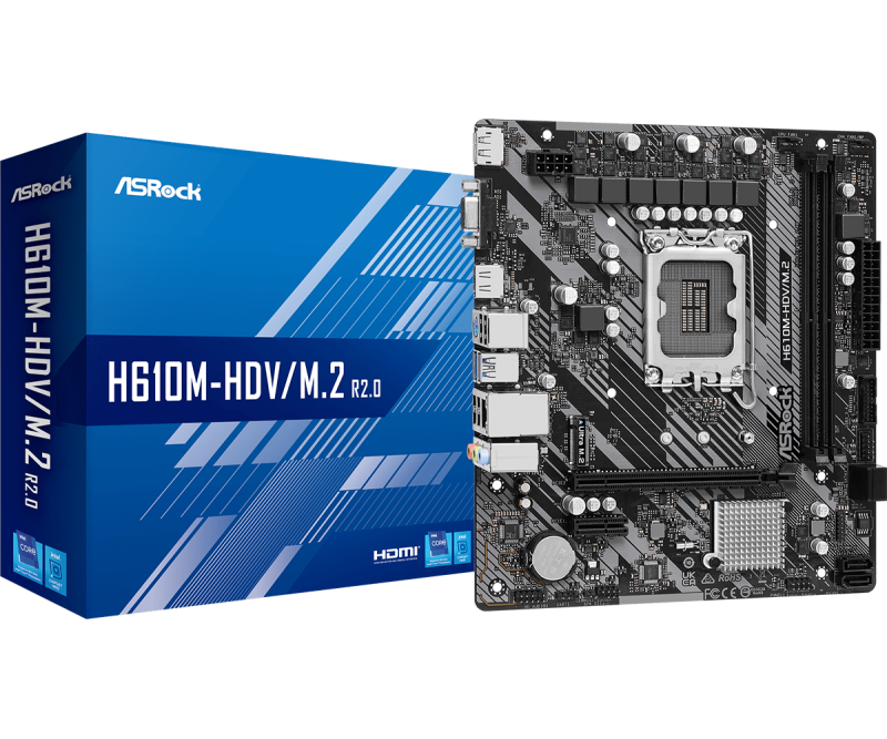 Дънна платка ASRock H610M-HDV/M.2 R 2.0, LGA1700, DDR4, mATX - Image 4