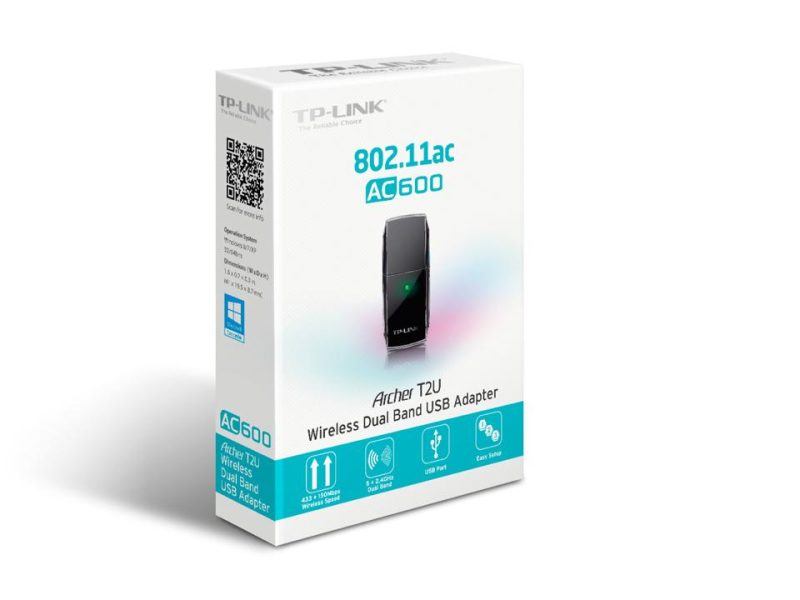 Безжичен адаптер TP-LINK Archer T2U, AC600, Dual band, USB, вградена антена - Image 6