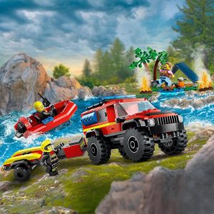 LEGO City - 4x4 Fire Truck with Rescue Boat - 60412 - Image 4