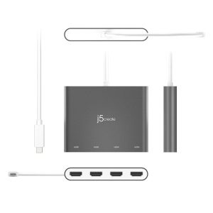 Адаптер j5create JCA366, За 4 монитора, USB-C - 4 x HDMI - Image 4