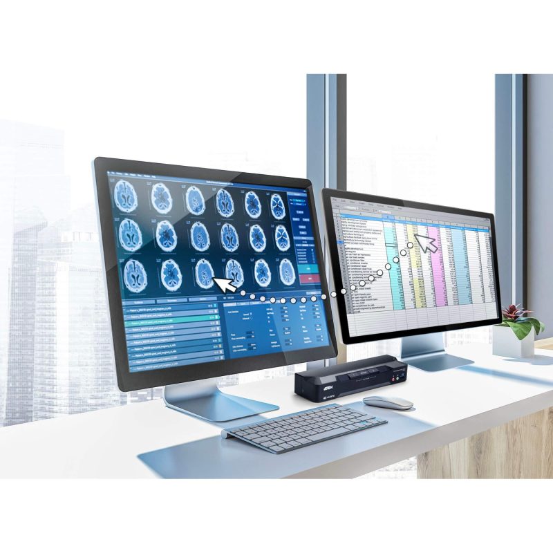KVM превключвател, ATEN CM1942, 2-портов, USB, HDMI, DisplayPort, Mini-Matrix Boundless - Image 7