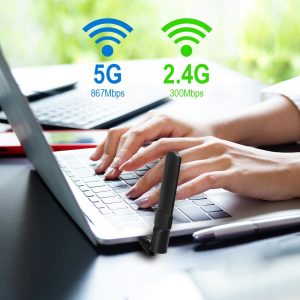 Безжичен адаптер EDIMAX EW-7822UAD, USB, Realtek, 2.4Ghz/5GHz, AC1200, с външна антена - Image 3