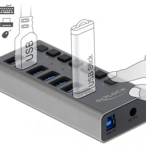 USB-А хъб, 7 порта, DELOCK-63669 - Image 2