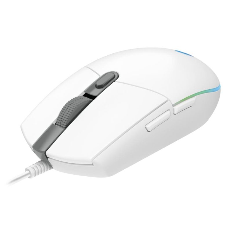 Геймърска мишка Logitech G102 LightSync, RGB, Оптична, Жична, USB, Бяла - Image 2
