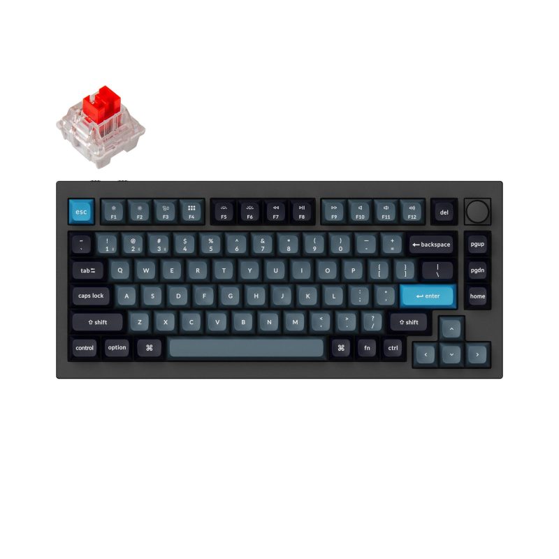 Клавиатура Keychron Q1 Pro Black-Blue QMK TKL K Pro Red Switch RGB LED PBT - Image 2