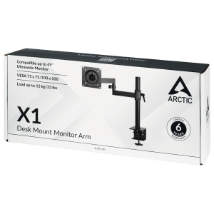 Стойка за монитор за бюро ARCTIC X1, Регулируема, 13"-49", 15 кг, Черна - Image 7