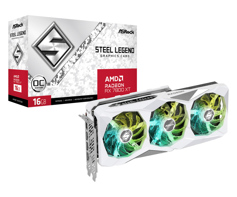 Видео карта ASRock RX 7800 XT Steel Legend 16GB GDDR6 - Image 6