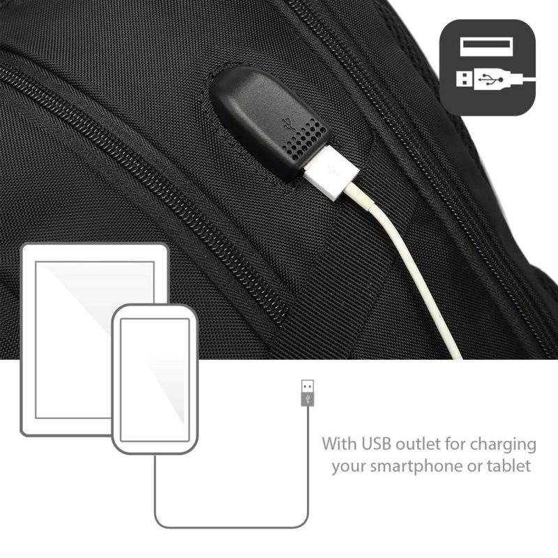 Раница за лаптоп ACT AC8530, до 15.6", USB изход, Черна - Image 4