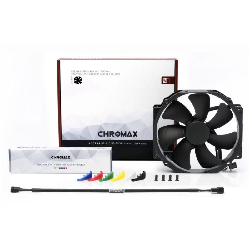 Вентилатор Noctua NF-A15HS PWM chromax black swap 150x140x25mm - Image 2