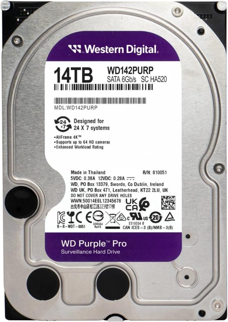 Хард диск WD Purple Pro Surveillance, 14 TB, 256MB, SATA 3 - Image 2
