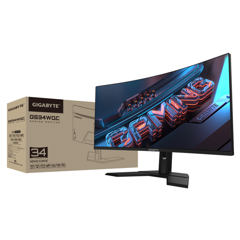 Геймърски Монитор Gigabyte GS34WQC, 34" SS VA WQHD 3440x1440, Curved 1500R, 135Hz, 1ms, HDR Ready - Image 9