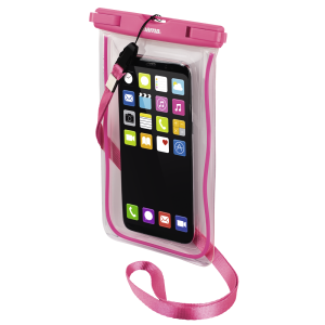 Чанта за смартфон HAMA Playa, Размер XXL, Водоустойчива IPX8, Прозрачен/Розов - Image 2