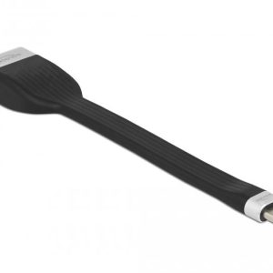 Кабел Delock Flat Ribbon, USB-C мъжко - DisplayPort женско, 4K 60 Hz, 13.5 cm