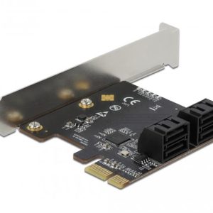 Карта Delock, PCI Express x1 към  4 port SATA, Low Profile - Image 2