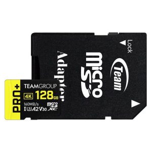 Карта памет Team Group PRO Plus microSDXC 128GB, UHS-I U3, A2, V30 + SD Адаптер - Image 3