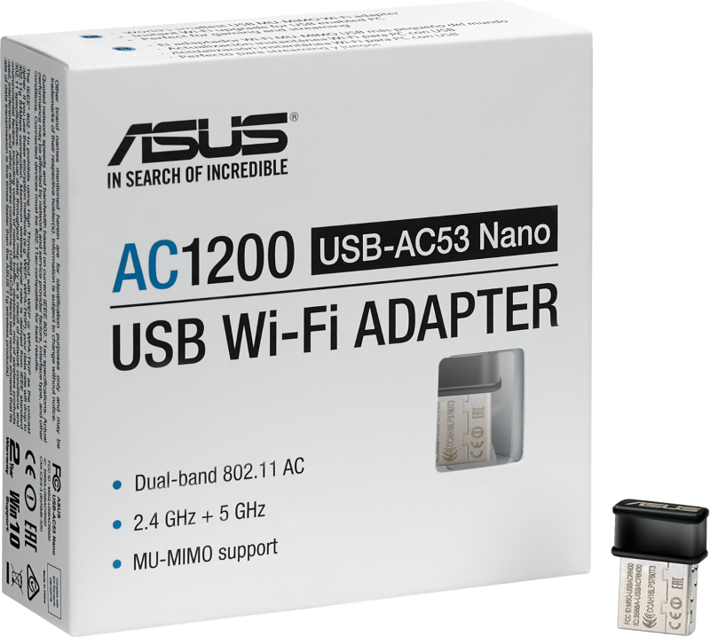 Безжичен USB Адаптер ASUS USB-AC53 Nano, AC1200 Dual-band USB Wi-Fi - Image 7