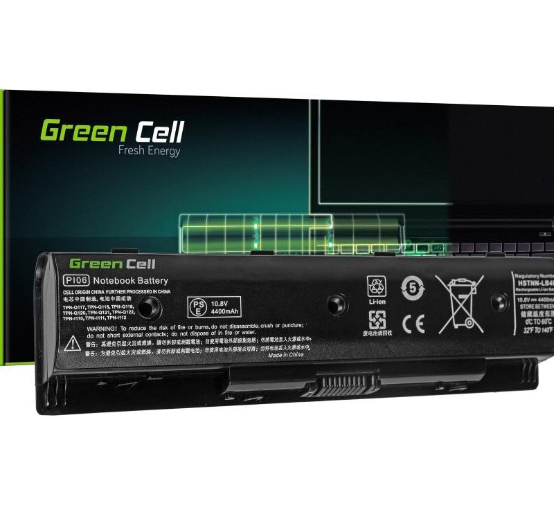 Батерия за лаптоп GREEN CELL, PI06 for HP Pavilion 14 15 17 Envy 15 17 LB4N, 10.8V, 4400mAh