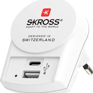 Адаптер-зарядно SKROSS Euro USB Charger 1.302423, USB-А, USB-C