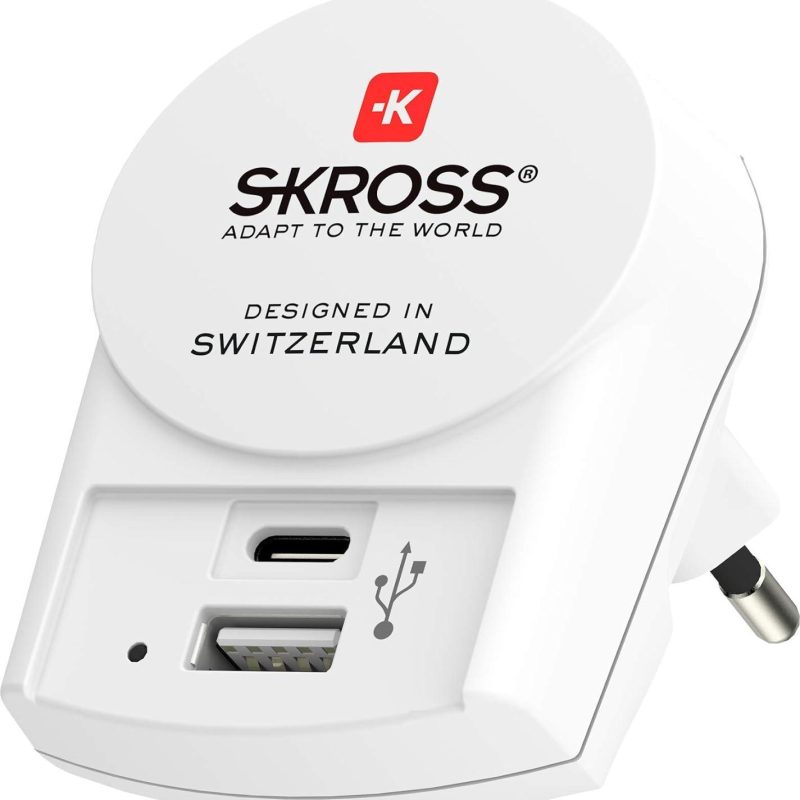 Адаптер-зарядно SKROSS Euro USB Charger 1.302423, USB-А, USB-C