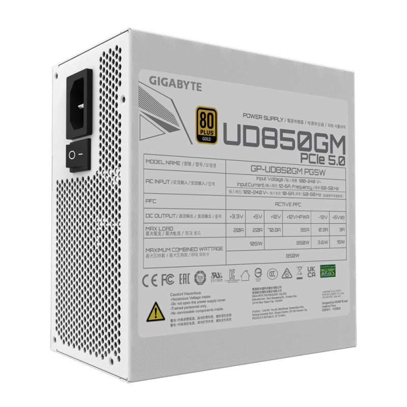 Захранващ блок Gigabyte UD850GM PG5W, 850W - Image 4