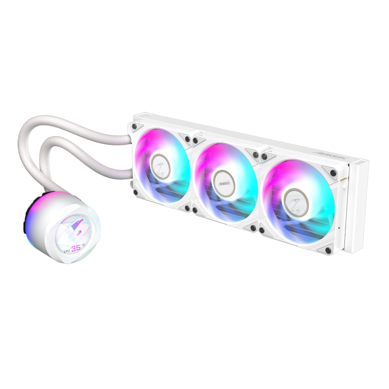 Охладител за процесор Gigabyte AORUS WATERFORCE X II 360 ICE, LCD Display - Image 2