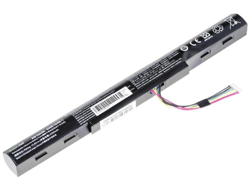 Батерия  за лаптоп GREEN CELL, Acer Aspire E 15 E15 E5-575 E5-575G E 17 E17 E5-774 E5-774G AS16A5K, 14.8V, 2200mAh - Image 2