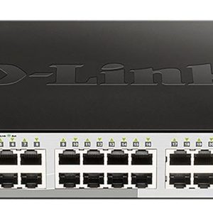 Суич D-Link DGS-1210-16/E, 16-портов 10/100/1000 Gigabit Smart Switch including 4 Combo 1000BaseT/SFP, управляем, за монтаж в шкаф