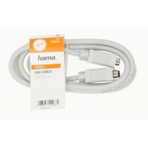 Кабел за монитор HAMA 200932, VGA мъжко -VGA мъжко, 1.50м, Бял - Image 3