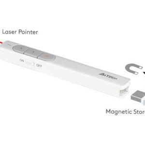 Лазерна показалка A4tech LP15, Laser Червен, Безжична 2.4G, Бяла - Image 4