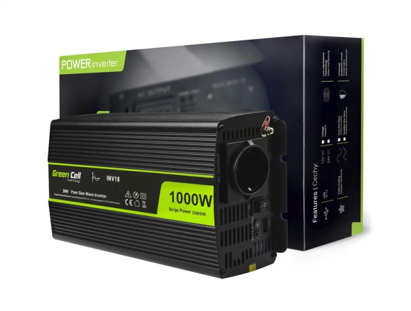 Инвертор GREEN CELL 24V/1000W  чиста синусоида - Image 2