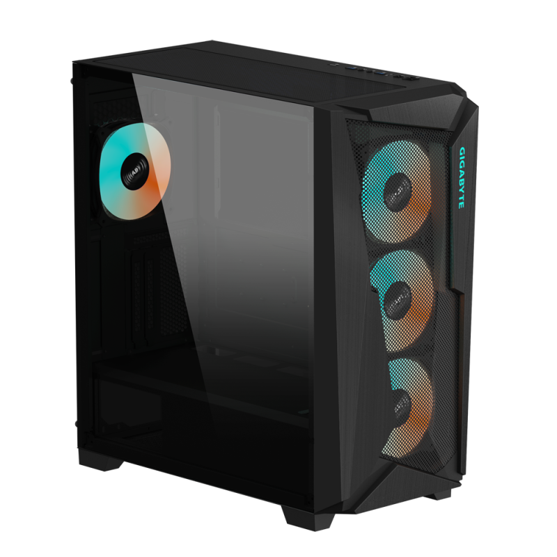 Кутия Gigabyte C301 Black V2, TG, Mid-Tower - Image 2