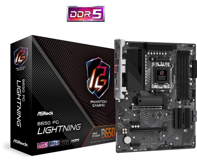 Дънна платка ASROCK B650 PG Lightning, Socket AM5, ATX - Image 2