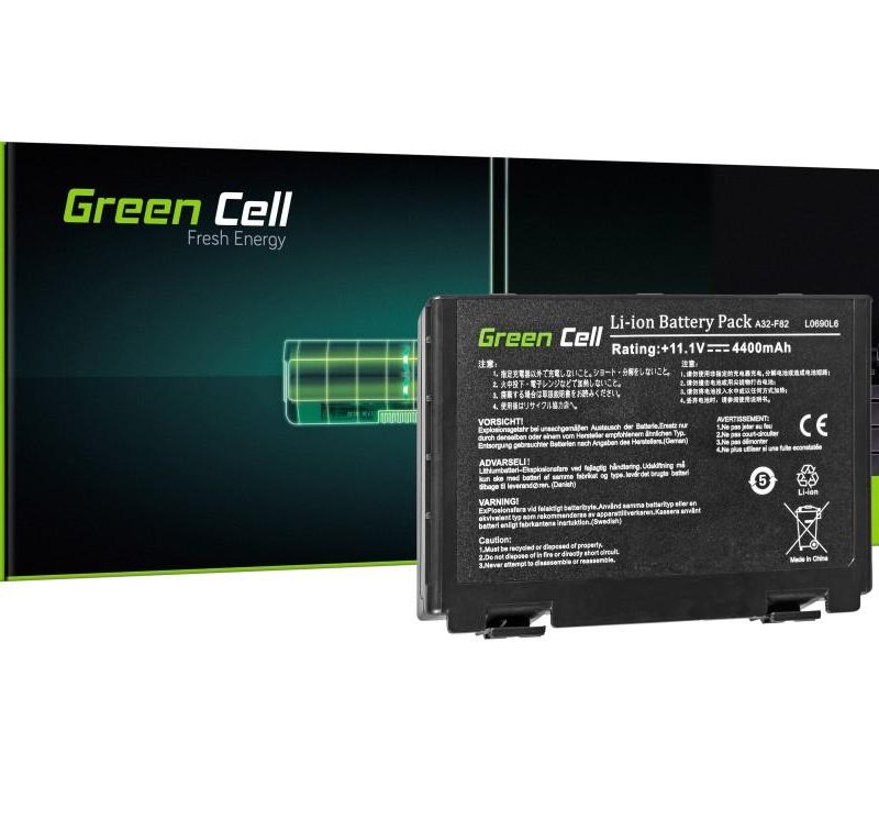 Батерия  за лаптоп GREEN CELL, Asus K40 K50 K50AB K50C K51 K51AC K60 K70 X70 X5DC, 10.8V, 4400mAh