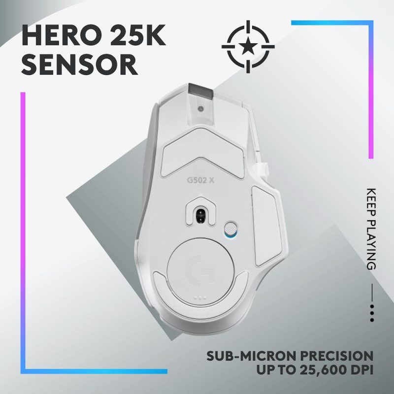 Геймърска мишка Logitech G502 X Plus White Lightsync RGB - Image 4