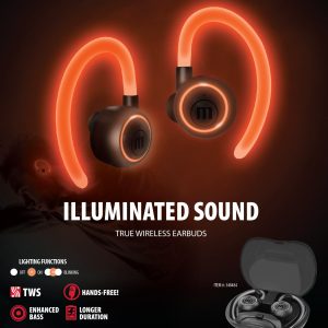 Блутут слушалки-тапи MAXELL HALO SPORT, Bluetooth 5.0, Черни - Image 3